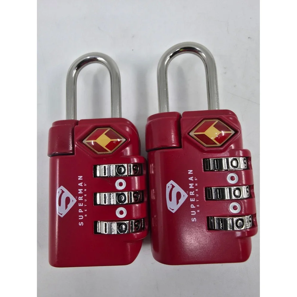 Soren Superman Returns TSA 3-Dial Combination Luggage Lock Red 78013 Travel X2